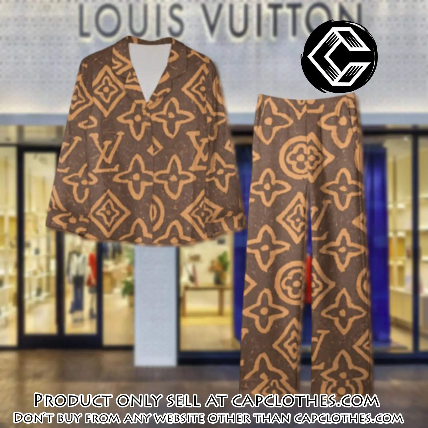 Trending luxury lv satin pajama set pjs1103 cc1731742